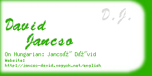 david jancso business card