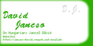 david jancso business card